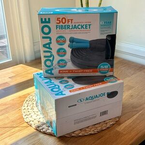 Aqua 50ft FiberJacket Garden Hose - Black